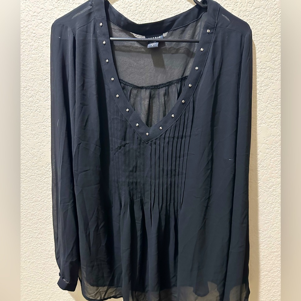 Sheer plus size torrid top